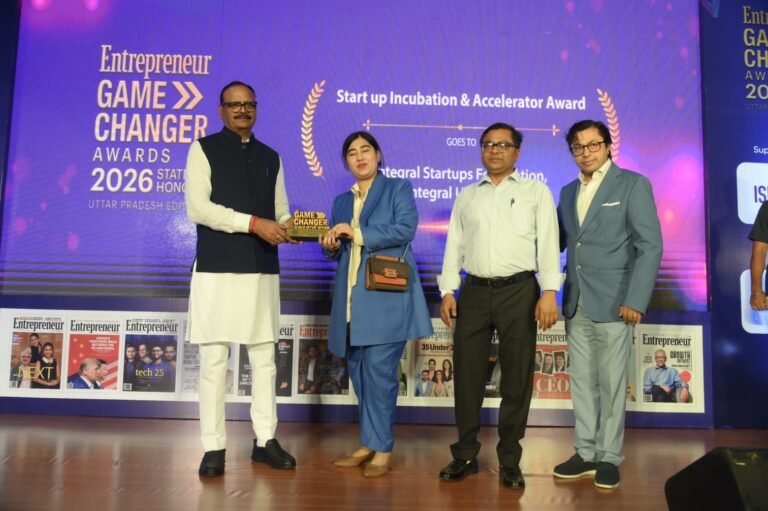 इनोवेशन को नई उड़ान, इंटीग्रल स्टार्टअप्स फाउंडेशन को बड़ा सम्मान